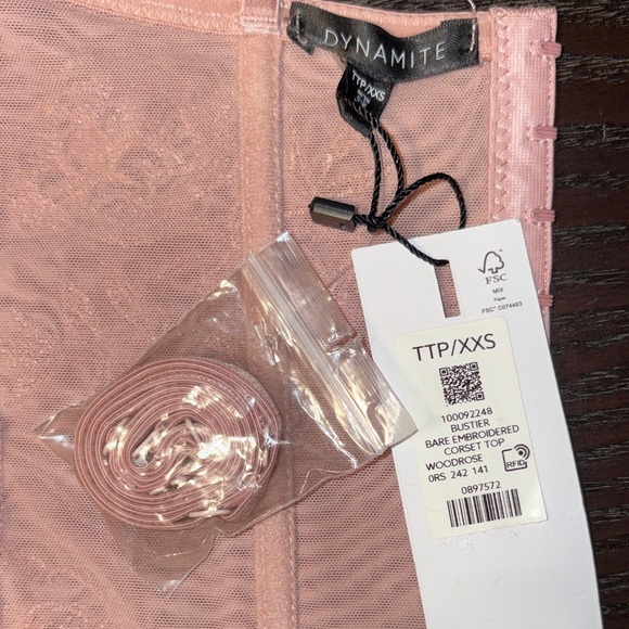 Dynamite Blush Lace Bustier - Picture 7 of 10